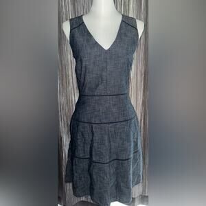 GAP Blue and White V Neck Dress Size 0